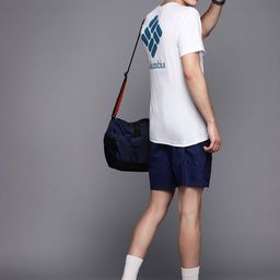 Columbia Men White Brand Logo Printed Slim Fit Omni- Wick & Omni-Shade Outdoor T-shirt-image-31