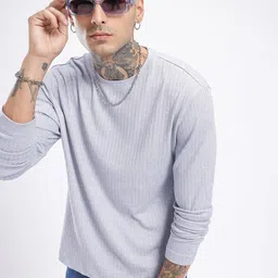 glitchez Downtown Dope Melange Relaxed Fit Ribbed T-shirt-picture-25