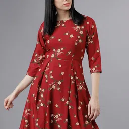 Tokyo Talkies Floral Print Fit & Flare Maxi Dress-image-23