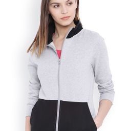Campus Sutra Grey & Black Jacket-48