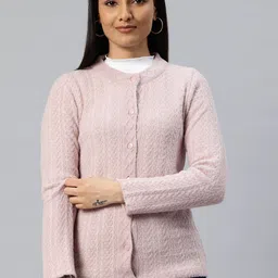 Pierre Carlo Cable Knit Acrylic Cardigan-image-38