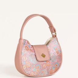 Nestasia Floral Embroidered Half Moon Handheld Bag-57
