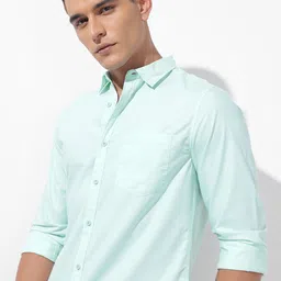 The Roadster Lifestyle Co. Solid Cotton Regular Fit Shirt-image-48
