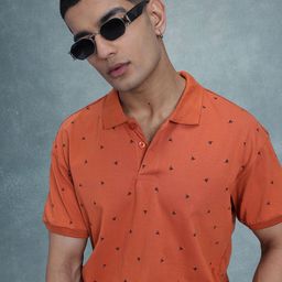 The Roadster Life Co. Geometric Printed Polo Collar T-shirt-picture-39