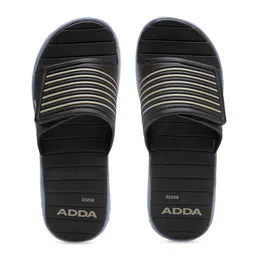 Adda Men Brown & Beige Striped Sliders-39