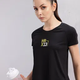 HRX by Hrithik Roshan Brand Logo Printed Raglan Sleeves Rapid-Dry Running T-shirt-picture-22