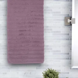 MASPAR Pink Solid 550 GSM Cotton Large Bath Towel-8
