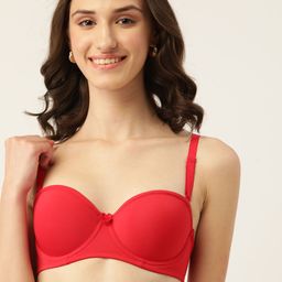 DressBerry Red Underwired Lightly Padded T-shirt Bra-34