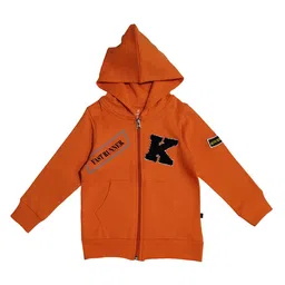 KiddoPanti Boys Orange & Black Printed Hooded Sweatshirt-image-98