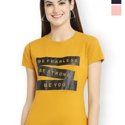 Fabflee Women Multicoloured 3 Printed T-shirt-picture-26