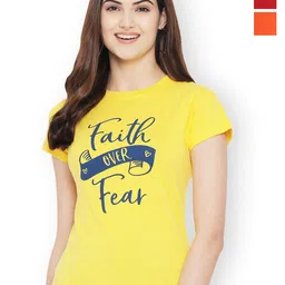Fabflee Women Multicoloured 3 Printed T-shirt-picture-5