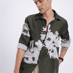 glitchez Art Spill Printed Relaxed Shirt-image-70
