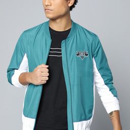 HRX by Hrithik Roshan Men Teal Green Solid Sporty Jacket-image-20