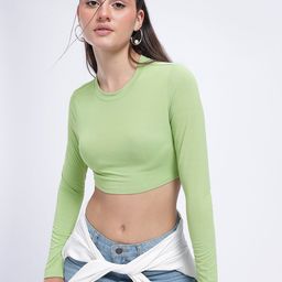 glitchez Earthy Vibes Crop Fitted Top-image-43