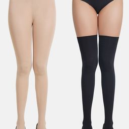 N2S NEXT2SKIN Women Pack of 2 Solid Stockings-image-79