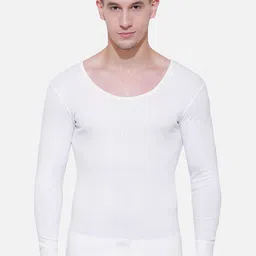 BODYCARE INSIDER Men Off White Striped Slim-Fit Thermal T-shirt-picture-4