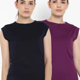 appulse Women Pack of 2 Solid Round Neck T-shirts-picture-52