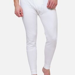 BODYCARE INSIDER Men White Stripe Patterned Thermal Bottom-image-55