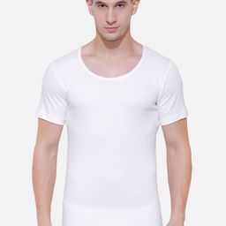 BODYCARE INSIDER Men Off White Solid Thermal Top-image-50