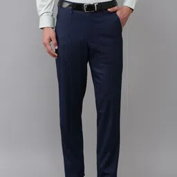 Van Heusen Men Self Design Trousers-image-45
