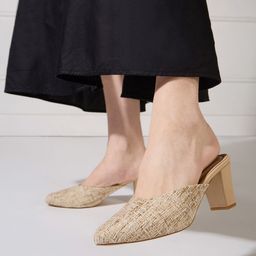 Inc 5 Women Pointed Toe Textured Block Heels Mules-picture-22