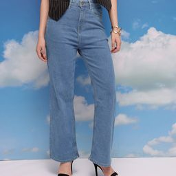 CORSICA Women Wide Leg Mid-Rise Stretchable Jeans-image-58