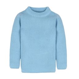 RVK Unisex Blue Solid Pullover Sweater-image-42