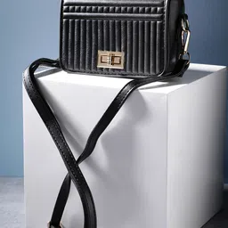 French Connection Quilted Structured Sling Bag-12
