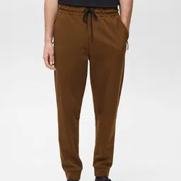 MANGO MAN Men Solid Joggers-image-19