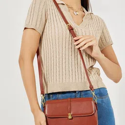 Styli PU Structured Sling Bag with Tasselled-3