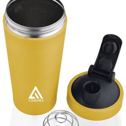 ADRENEX Yellow & Black Stainless Steel Water Bottle-81