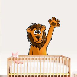 rawpockets Orange & Brown Lion Wall Stickers-image-92