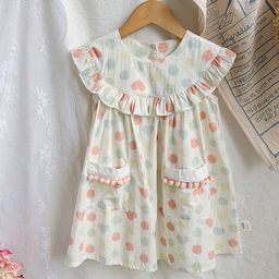 LULU & SKY Floral Print Flutter Sleeve A-Line Dress-image-74