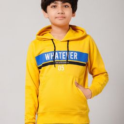 Alan Jones Boys Typography Printed Hooded Pullover-picture-47