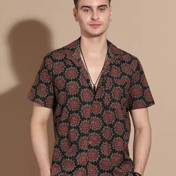 Anouk Men Smart Floral Opaque Printed Casual Shirt-image-93