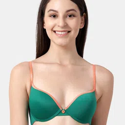 Susie Women Green Solid Heavily-Padded Underwired Push-Up Bra SC071-54