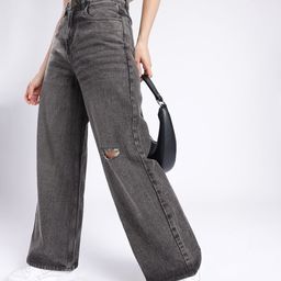 glitchez Women Loose & Chill Wide Leg Light Fade Jeans-image-70