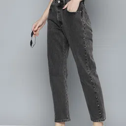Levis Women 501 Light Fade Mid Rise Stretchable Jeans-image-44