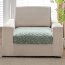 HOKIPO Green Jacquard 1 Seater Sofa Seat Cover-image-70