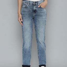 Levis Women 724 Slim Straight Fit High-Rise Light Fade Stretchable Jeans-image-87