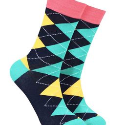 Bonjour Men Colourblocked Cotton Calf-Length Socks-18