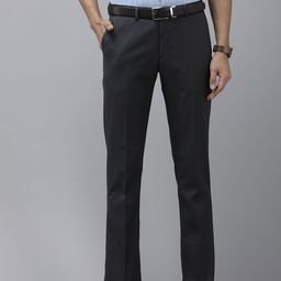 Arrow Men Self Design Textured Hudson Tailored Fit Formal Trousers-12