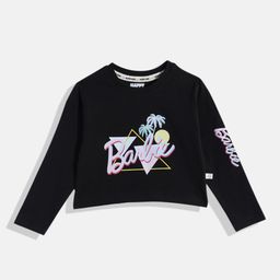 Happy Faces Girls Barbie Print Pure Cotton T-shirt-image-78