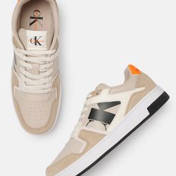 Calvin Klein Men Basket Cupsole Laceup Mix Lth Perforated Suede Sneakers-image-9