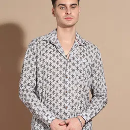 Anouk Men Smart Floral Opaque Printed Casual Shirt-image-96