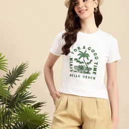 Mast & Harbour Graphic Printed Bio Finish T-shirt-picture-26