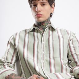 glitchez Striped Casual Shirt-image-16