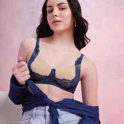 DressBerry Floral Lace Detail Medium Coverage Lightly Padded Bra-picture-10