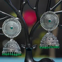 Zoey Silver Plated Artificial Stones Drop Earrings-35