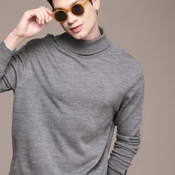 WROGN Turtle Neck Comfort Fit Pullover-picture-30